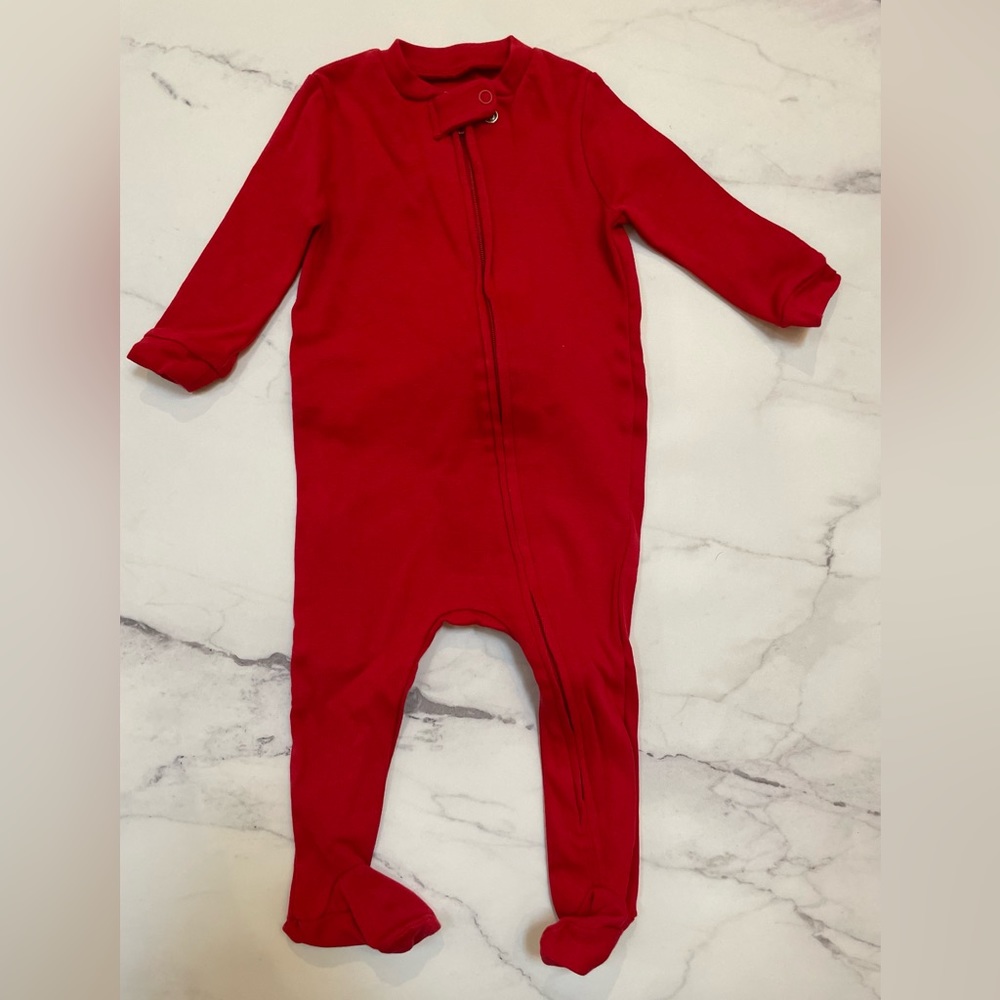 Good Condition ’My First Christmas’ Pottery Barn Kids Sleeper Size 6-9 Months